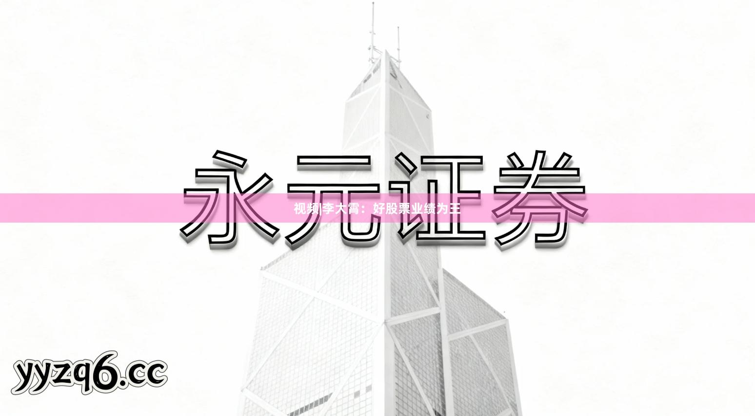 视频|李大霄：好股票业绩为王