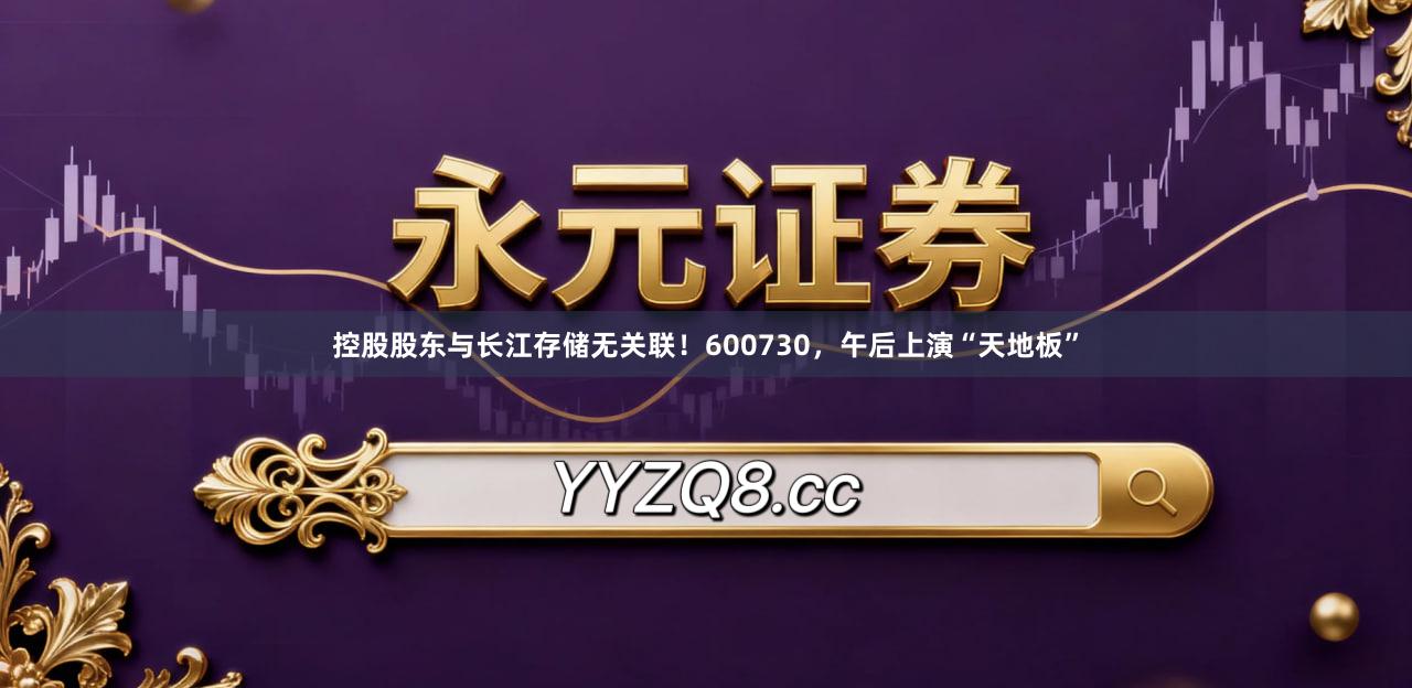 控股股东与长江存储无关联！600730，午后上演“天地板”